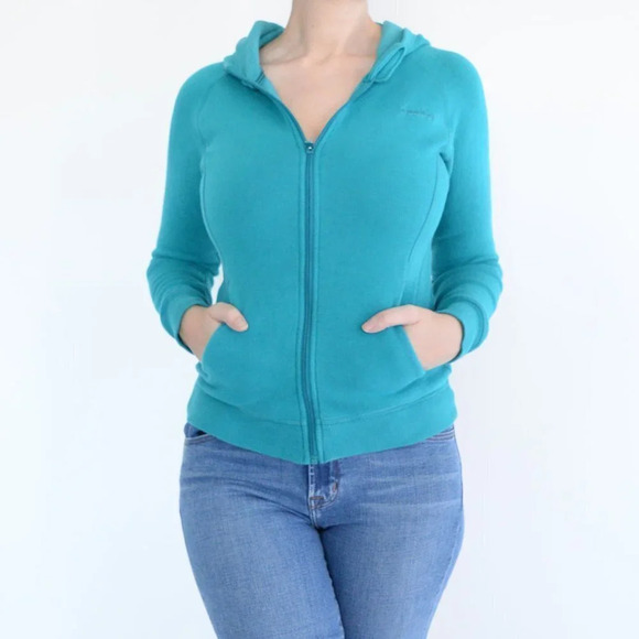 Diadora Teal Zip Up Hoodie Sweater Size Large - Picture 1 of 15